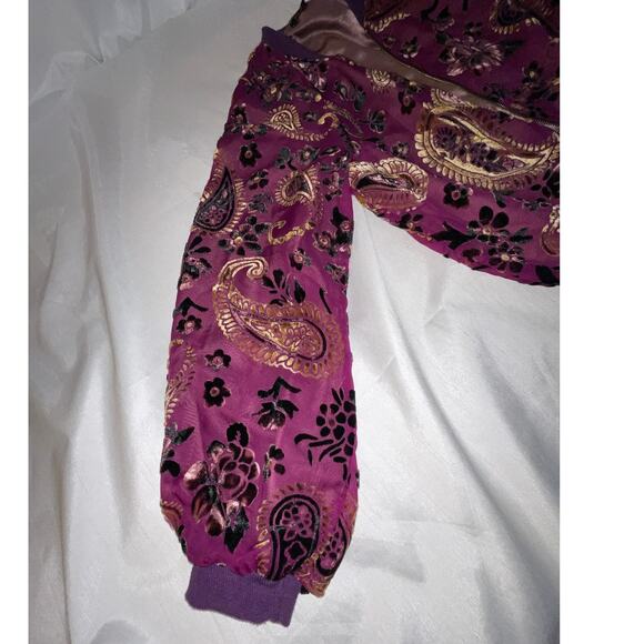 Fashion Nova Purple Brocade Jacket - Size S - Fully Lined & Gorgeous - Picture 4 of 11